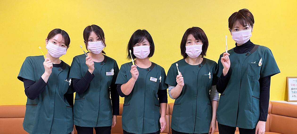 画像:感染対策しています